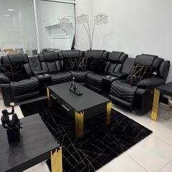 Sofá seccional reclinable 