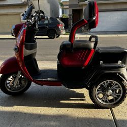 Red Electric 3-Wheel Trike Scooter – High Performance (No Key) 