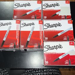 SHARPIE 36ct Permanent Markers (6 Boxes Total)