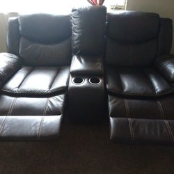 Three Seater  Recliner  And two-seater Recliner, With Cup Holder And A Compartment .