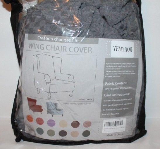1 Piece Stretch Wingback Chair Cover