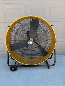 36 Inches 16000 CFM Heavy Duty High Velocity Barrel Floor Drum Fan with DC Brushless Motor