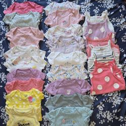 Baby Girl Clothes & More 0-3 Months! Rompers, Onesies Tank-tops, And More