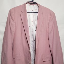 MENS TOMMY HILFIGER SPORT COAT  SIZE 44L PINK