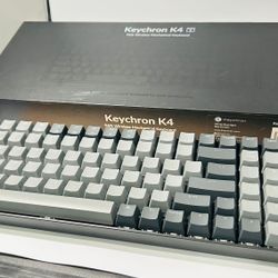 KeyChron K4 Wireless Mechanical Keyboard -Bluetooth Backlit Like New