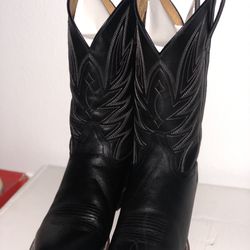 Black Leather Boots Cody James 