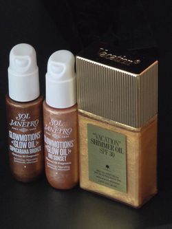 Shimmer oil bronzer & spf