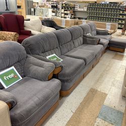 FREE Gray Couch, Loveseat, Chair & Ottoman
