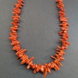 Natural branch coral necklace on