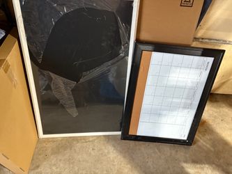 Chalk board and white board