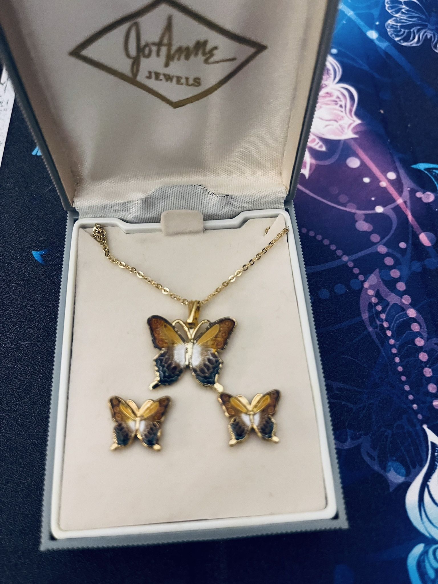 Butterfly necklace and earrings from joann's jewelry
