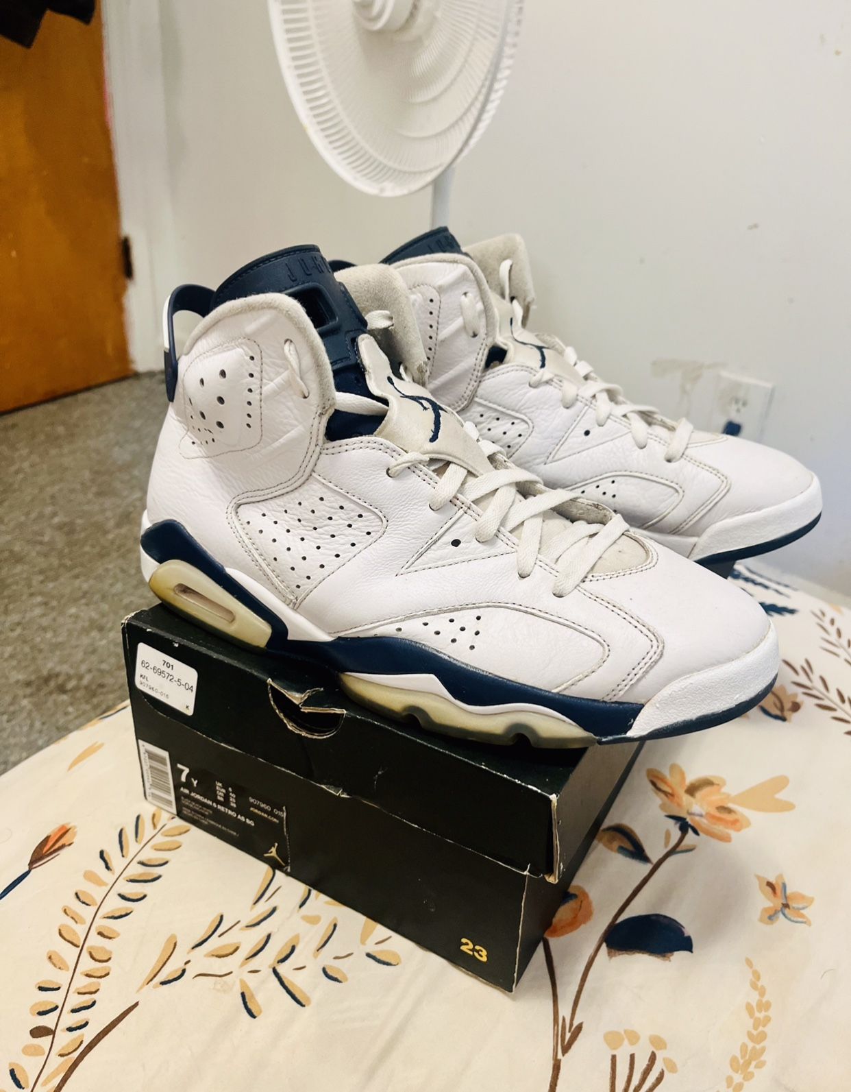 Jordan 6 Retro Midnight Navy’s🤍⚡️🎽For Sale Size 12 Men🔥👟⚡️🦾