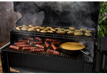 Pit boss Weber Smoque Parrilla de Pellets XL, Ahumador de Pellets de 34 Pulgadas a Leña con Capacidad de Wifi, Negro