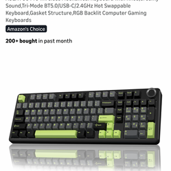AULA F99 Pro Wireless Keyboard - Color Black and Lime Green
