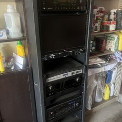 Stereo Music Cabinet Rack 