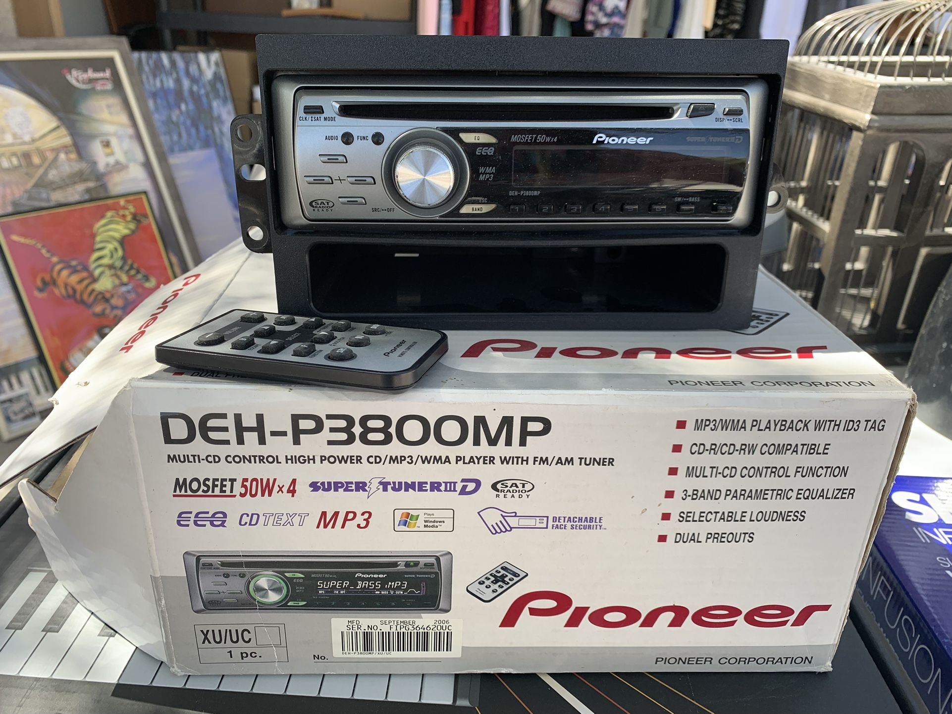 Pioneer DEH-P3800MP Car Stereo With Remote