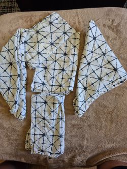 Set of 6 Shibori Cloth Napkins