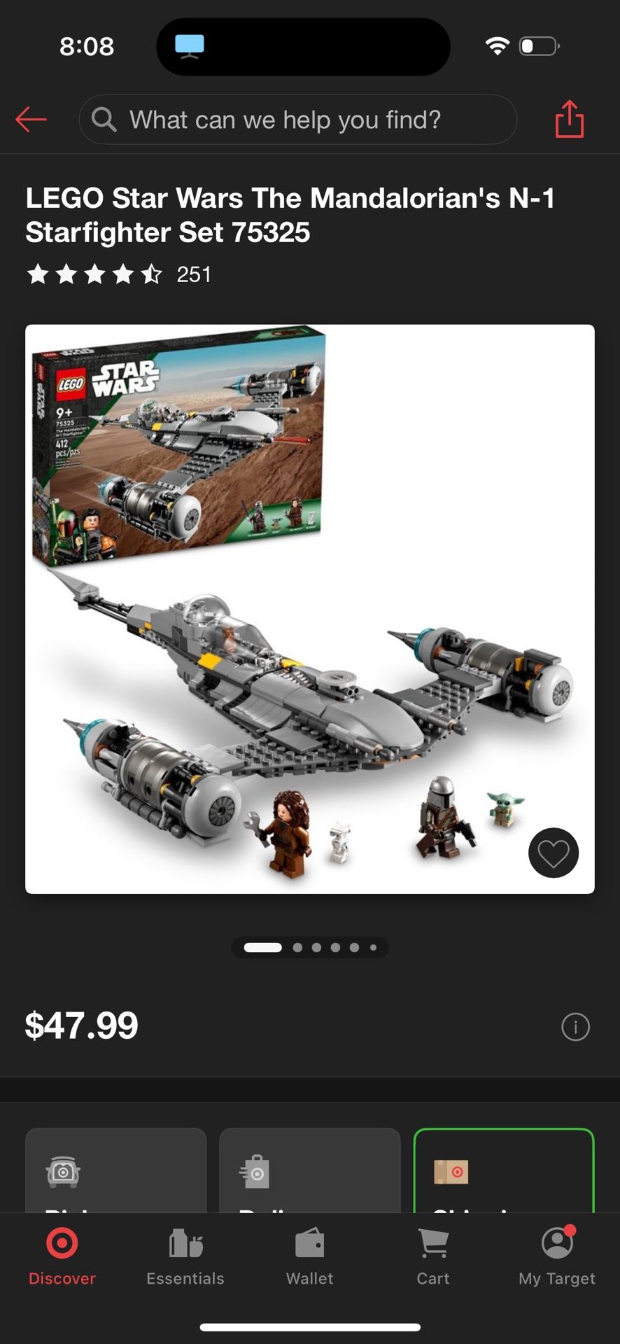 Lego Star Wars the Mandalorian starfighter
