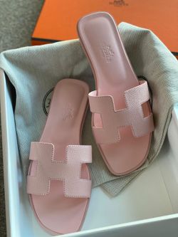 hermes pink sandals