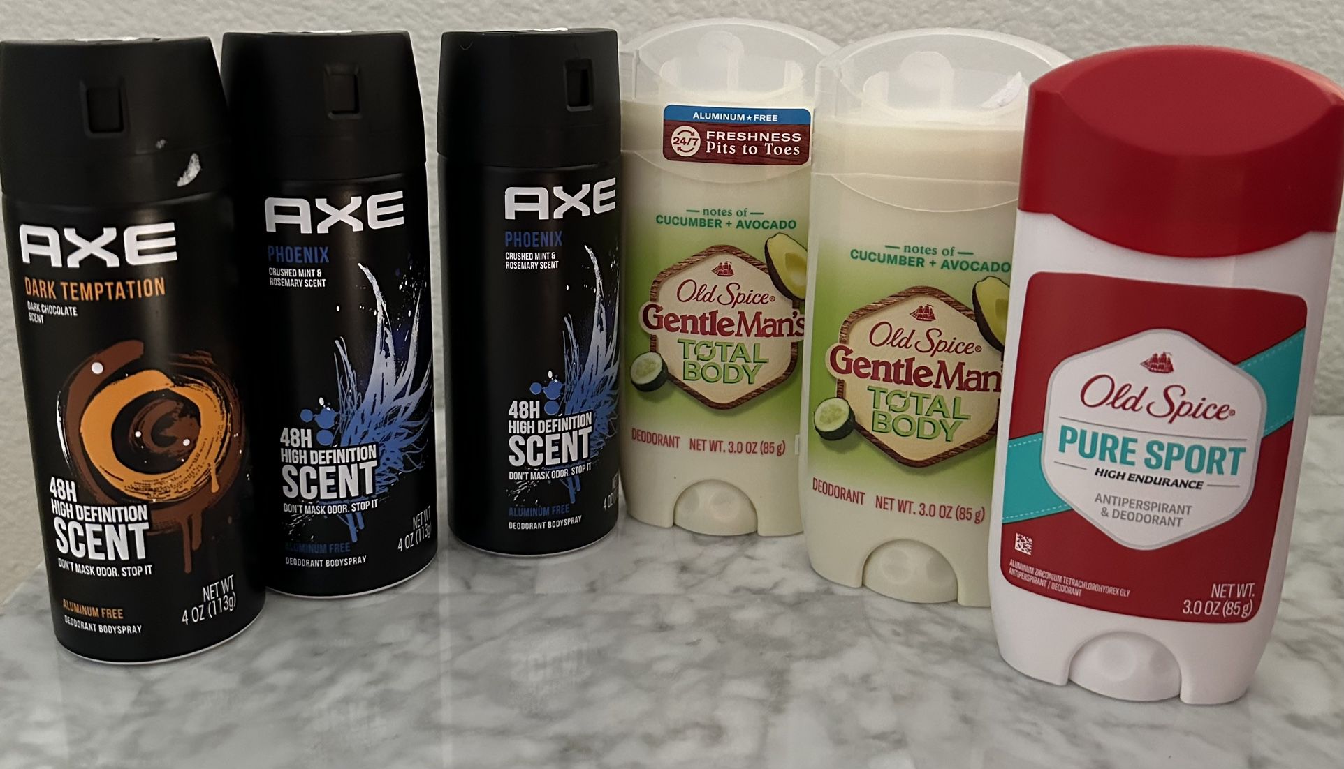 Axe And Old Spice Spray And Stick Deodorants Bundle #8