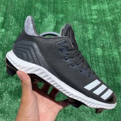 ADIDAS ICON BOUNCE TPU “CORE BLACK” MOLDED BASEBALL CLEATS (Size 9.5, Men’s)