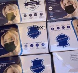 Black Face masks 50 Ct