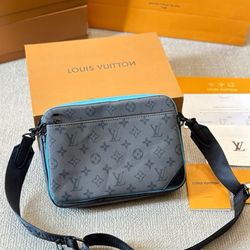 Louis Vuitton Messenger Bag – Turquoise, Gray & Bla