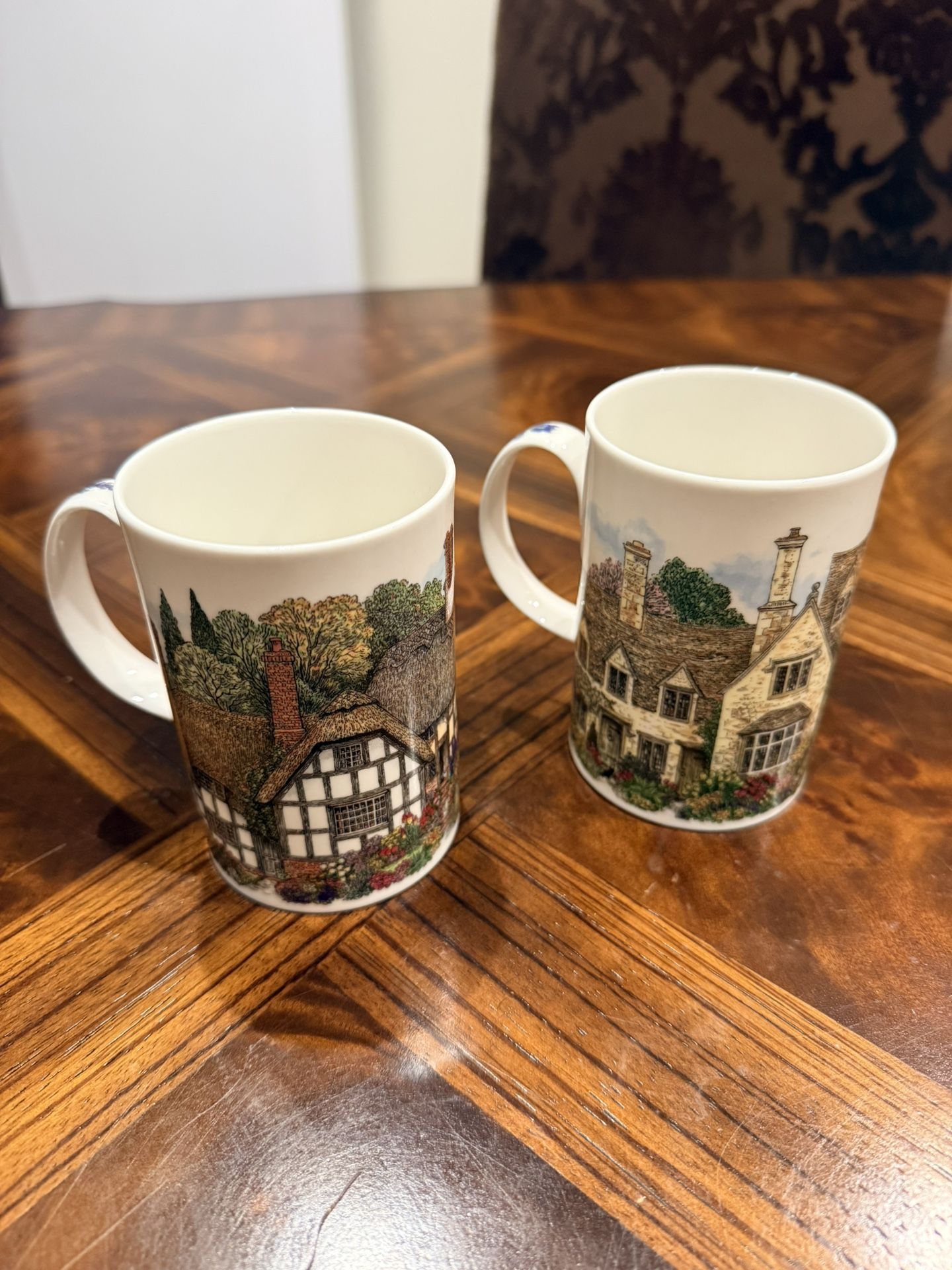 Dunoon Country Cottage China Tea Cups