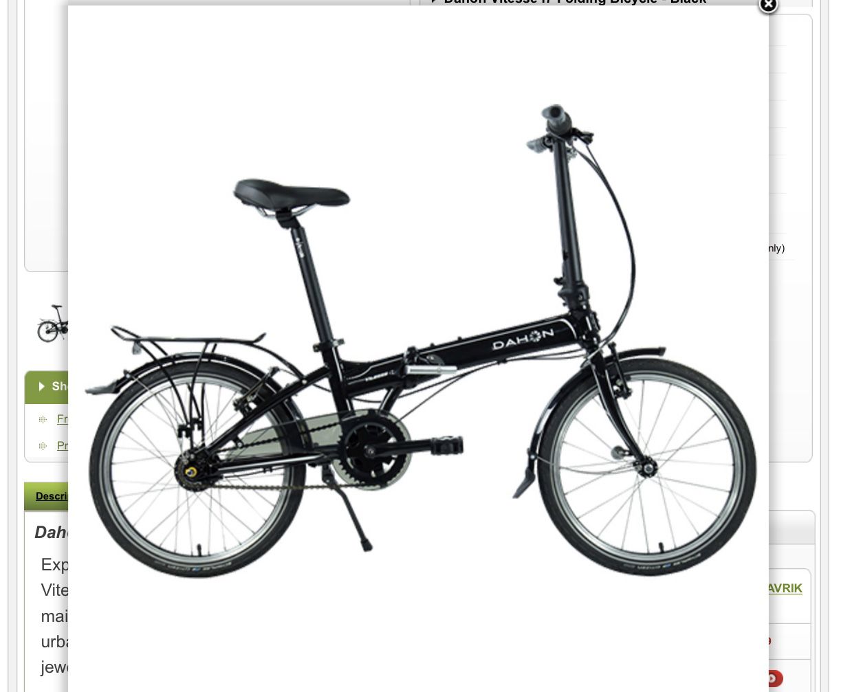 Dahon Vitesse folding bike