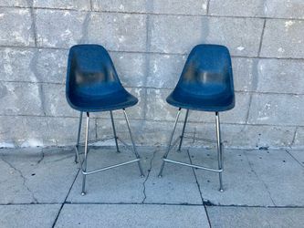 Modernica Case Study® Fiberglass Side Chair, H-Base Counter Stools