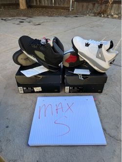 Black metallic 5s white cement 4s sz 5.5y