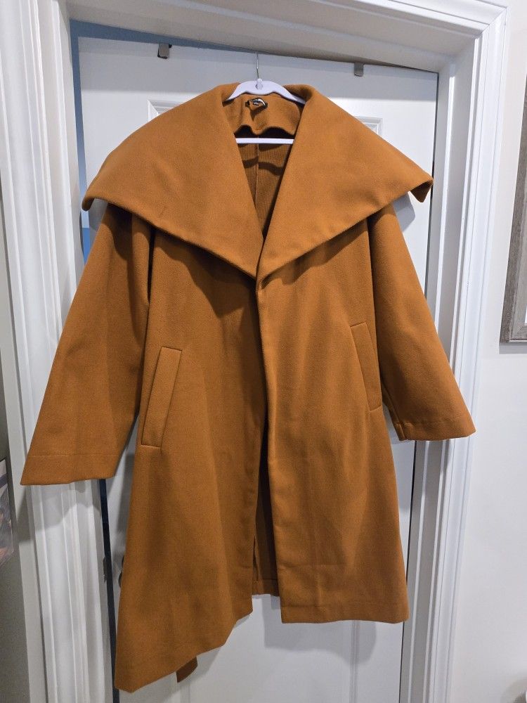 Fashion Nova Oversized Shawl Collar Coat – Size Large