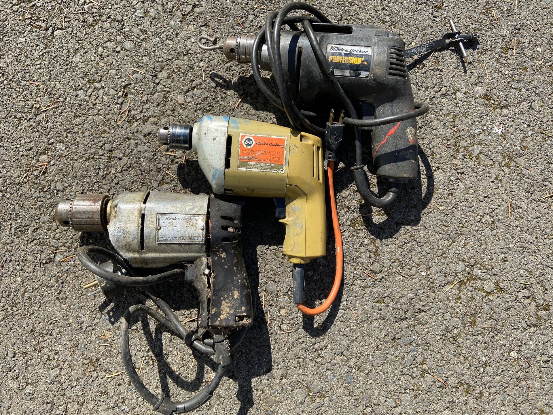 Old Black and Decker Electric Drills