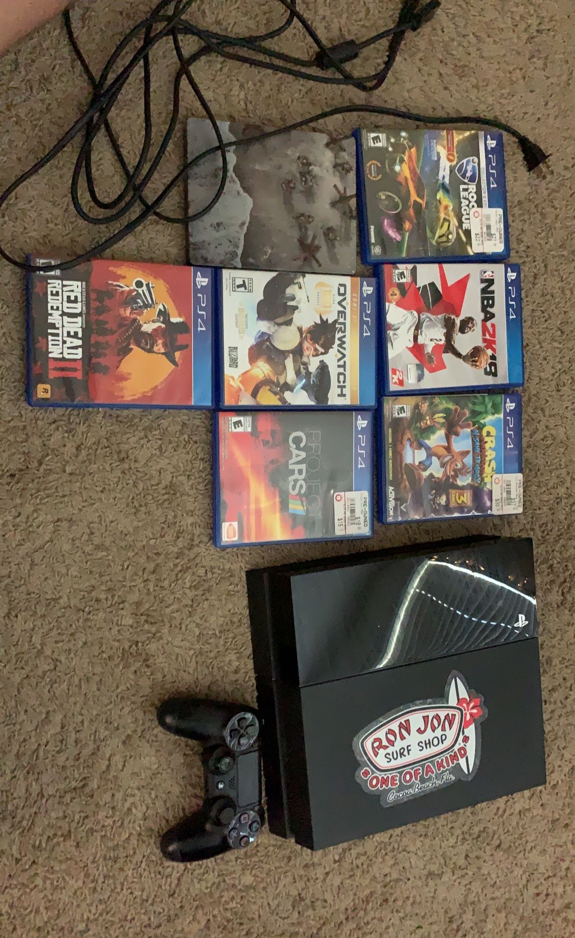 PlayStation 4 With Bundle Of Games And Remote