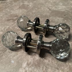 Crystal Door Knobs. Set Of 2