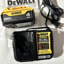 Dewalt 20V 4.0 Ah Battery and Charger 