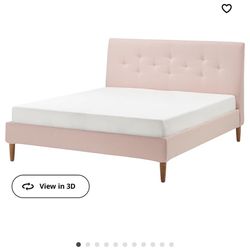 Light Pink King size Bed Frame 