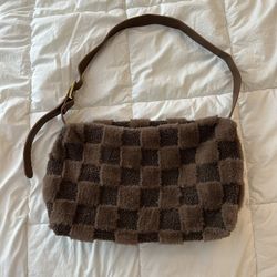 Brown Fluffy Shoulder Bag