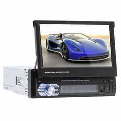 7" Single 1 DIN Flip out Touch Screen Car MP5 Stereo Radio Bluetooth 