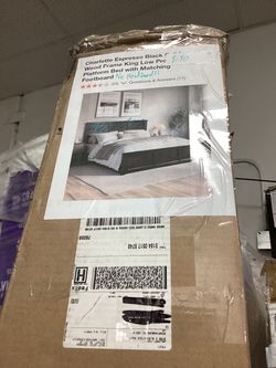 Charlotte Espresso Black King Platform Bed Frame