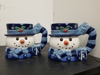 Set of 2 snowman mug