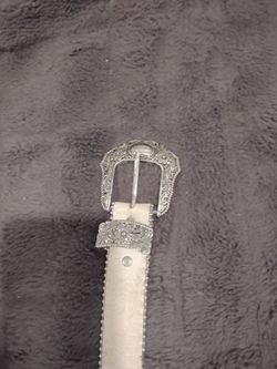 Beige And Sliver Belt