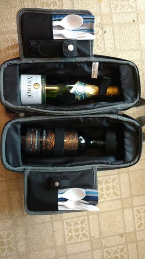 Photo Picnic Time Travel Shoulder Wine Tote Bottle Carrier