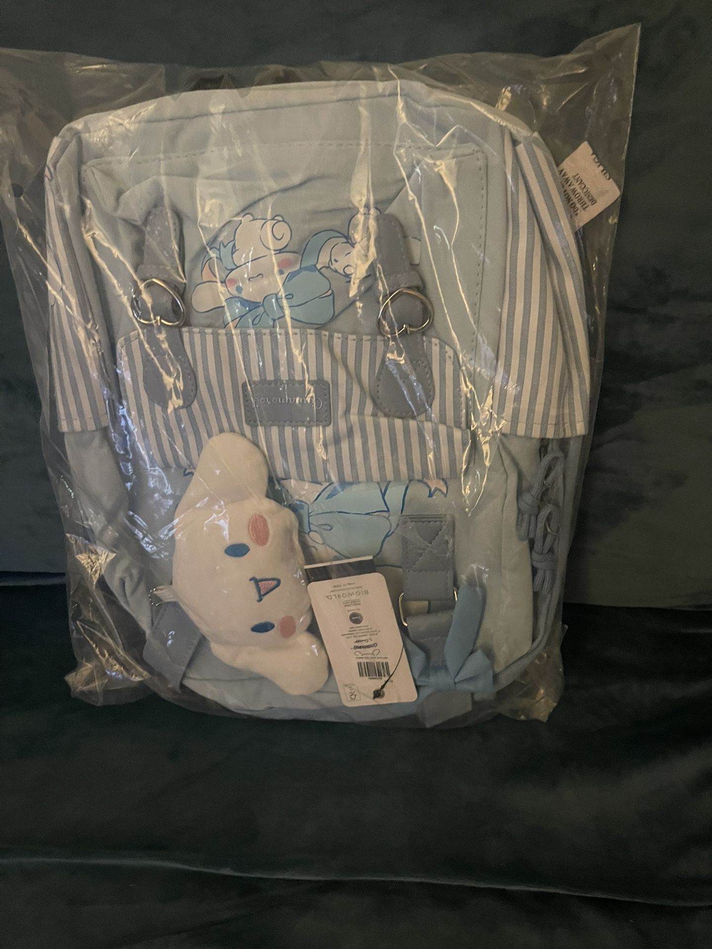 Sanrio Cinnamoroll Bow Backpack with Plush Charm
