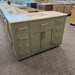 48” Bathroom vanity in green