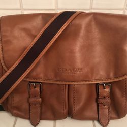 COACH Unisex Leather Messenger Bag