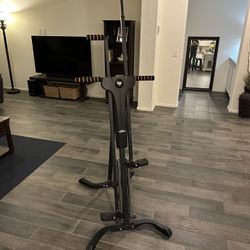 Folding Vertical Climber Exercise Machine, Height Adjustable Climbing Machine 