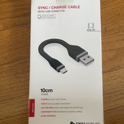 Micro USB Cable- Short 4 Inch