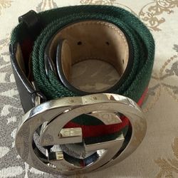 Authentic Gucci GG Buckle Belt Sherry Line