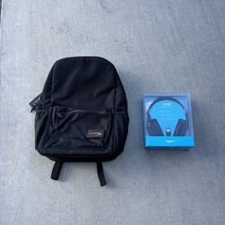 Laptop Backpack and Headphones 